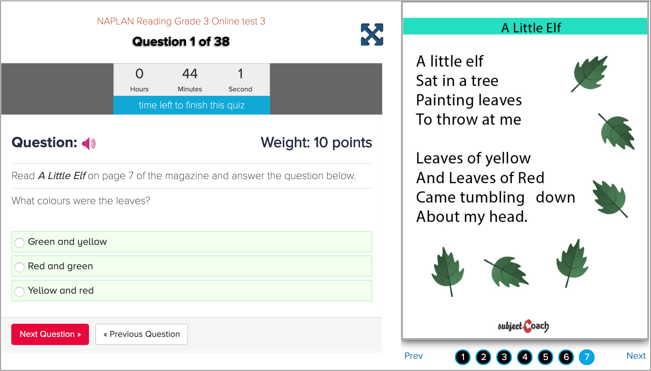 Online NAPLAN Practice