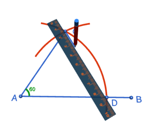 Constructing a 60 Degree Angle and an Equilateral Triangle