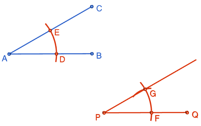 Using a Straight Edge and Compass to Copy an Angle