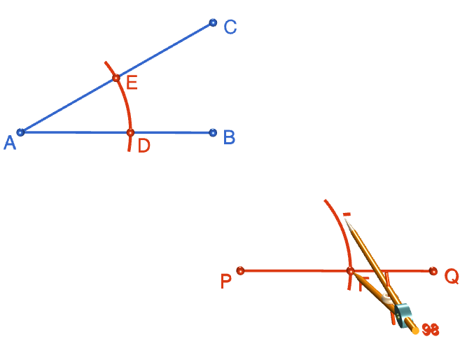 Using a Straight Edge and Compass to Copy an Angle