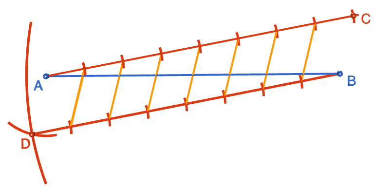 Construction: Dividing a Line Segment into N Equal Parts