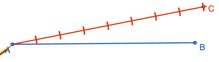 Construction: Dividing a Line Segment into N Equal Parts