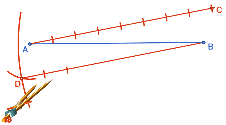 Construction: Dividing a Line Segment into N Equal Parts