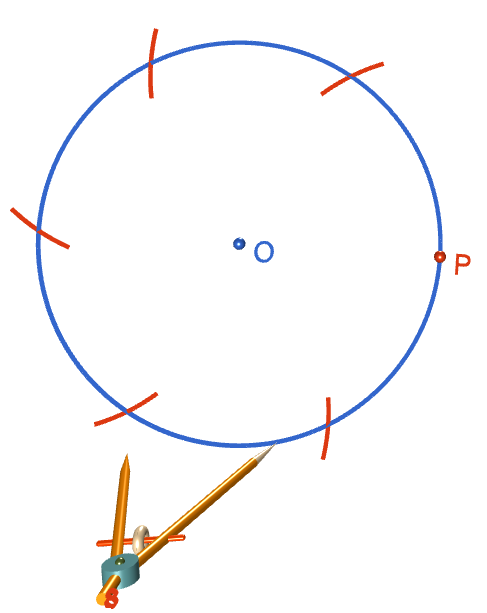 Constructing a Hexagon Inscribed in a Circle