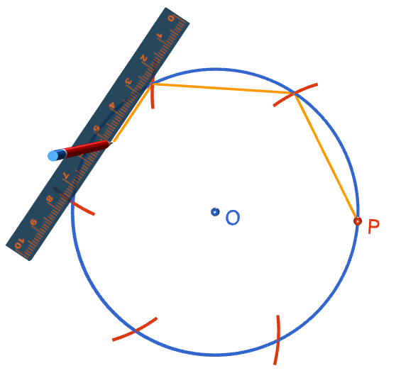 Constructing a Hexagon Inscribed in a Circle