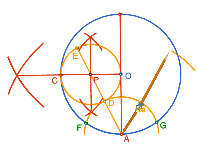 Constructing a Pentagon (Inscribed in a Circle)