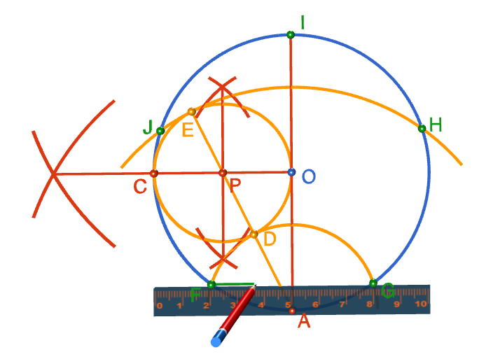 Constructing a Pentagon (Inscribed in a Circle)