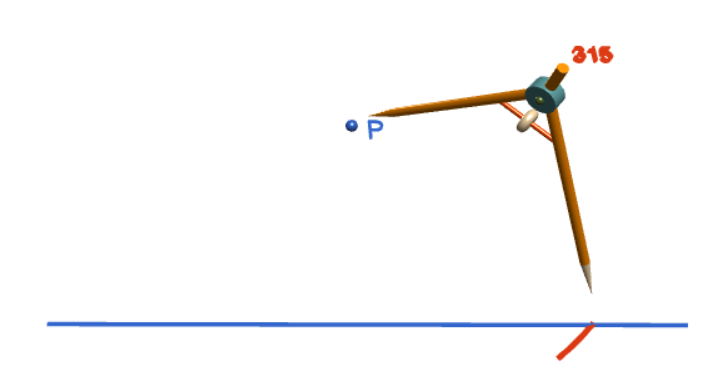 Constructing the Perpendicular to a Line Segment at a Point NOT on the Line Segment