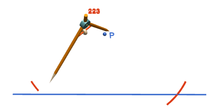 Constructing the Perpendicular to a Line Segment at a Point NOT on the Line Segment