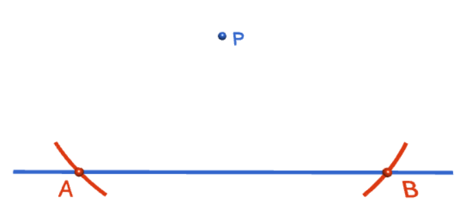 Constructing the Perpendicular to a Line Segment at a Point NOT on the Line Segment