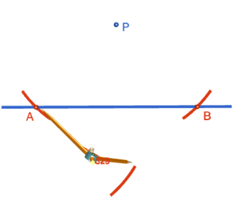 Constructing the Perpendicular to a Line Segment at a Point NOT on the Line Segment