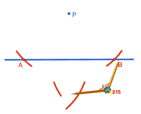 Constructing the Perpendicular to a Line Segment at a Point NOT on the Line Segment