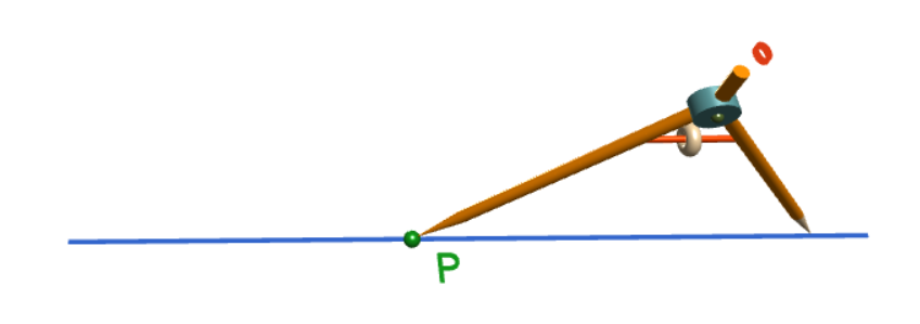 Constructing the Perpendicular to a Line Segment at a Point on the Line Segment