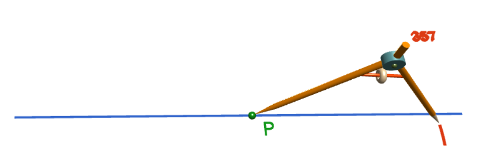 Constructing the Perpendicular to a Line Segment at a Point on the Line Segment