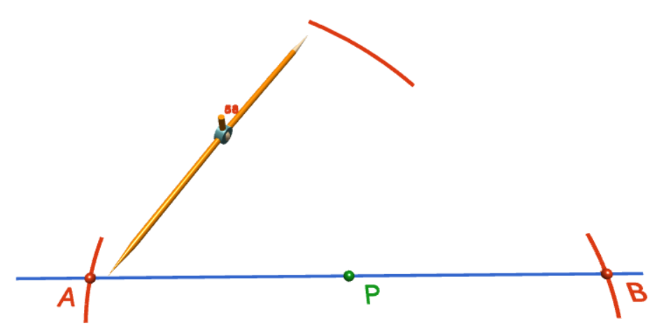 Constructing the Perpendicular to a Line Segment at a Point on the Line Segment