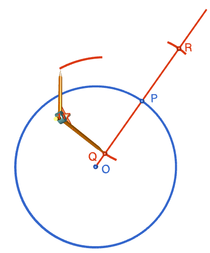 Constructing the Tangent at a Point on a Circle