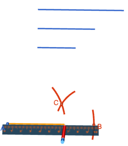 Constructing a Triangle with Sides of Three Given Lengths