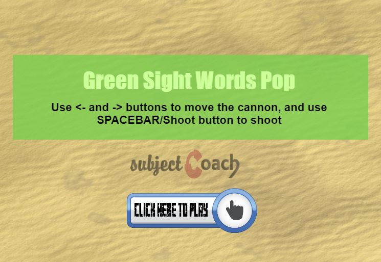 Learn green sight words